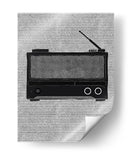 Representación monocromática de una radio antigua - Nicholas | Cuadro decorativo de Canvas Lab