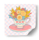 Taza de té de flores - Hiroko Hashimoto | Cuadro decorativo de Canvas Lab