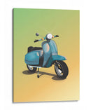 Scooter Azul Vintage - Nicholas | Cuadro decorativo de Canvas Lab