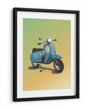 Scooter Azul Vintage - Nicholas | Cuadro decorativo de Canvas Lab