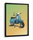 Scooter Azul Vintage - Nicholas | Cuadro decorativo de Canvas Lab