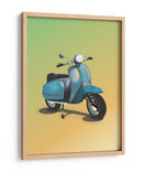 Scooter Azul Vintage - Nicholas | Cuadro decorativo de Canvas Lab