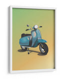 Scooter Azul Vintage - Nicholas | Cuadro decorativo de Canvas Lab