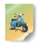 Scooter Azul Vintage - Nicholas | Cuadro decorativo de Canvas Lab