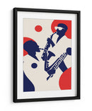 Siluetas de músicos tocando saxofones - Layla Oz | Cuadro decorativo de Canvas Lab