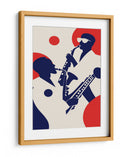 Siluetas de músicos tocando saxofones - Layla Oz | Cuadro decorativo de Canvas Lab
