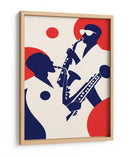 Siluetas de músicos tocando saxofones - Layla Oz | Cuadro decorativo de Canvas Lab