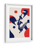 Siluetas de músicos tocando saxofones - Layla Oz | Cuadro decorativo de Canvas Lab