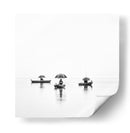 Tres pescadores con paraguas - Nina Pauli | Cuadro decorativo de Canvas Lab