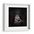 Retrato reflexivo de un orangután - Antje Wenner-Braun | Cuadro decorativo de Canvas Lab