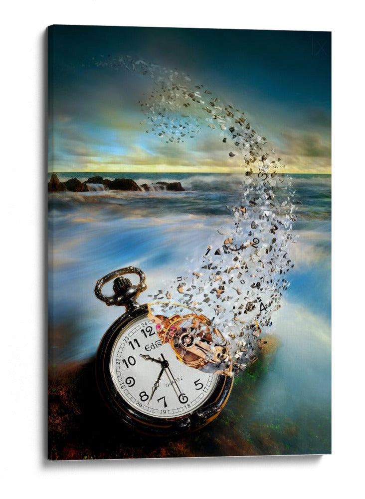 Reloj de bolsillo surrealista Océano - Sandy Wijaya | Cuadro decorativo de Canvas Lab