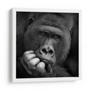 Retrato de un gorila pensativo - Antje Wenner-Braun | Cuadro decorativo de Canvas Lab