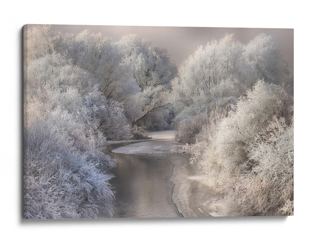 Río de invierno sereno - Sebestyen Bela | Cuadro decorativo de Canvas Lab