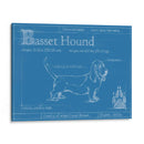 Blueprint Basset Hound - Ethan Harper | Cuadro decorativo de Canvas Lab