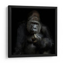 Retrato reflexivo de un gorila - Antje Wenner-Braun | Cuadro decorativo de Canvas Lab