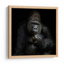 Retrato reflexivo de un gorila - Antje Wenner-Braun | Cuadro decorativo de Canvas Lab