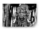 Retrato de mujer tribal adornada - Vedran Vidak | Cuadro decorativo de Canvas Lab