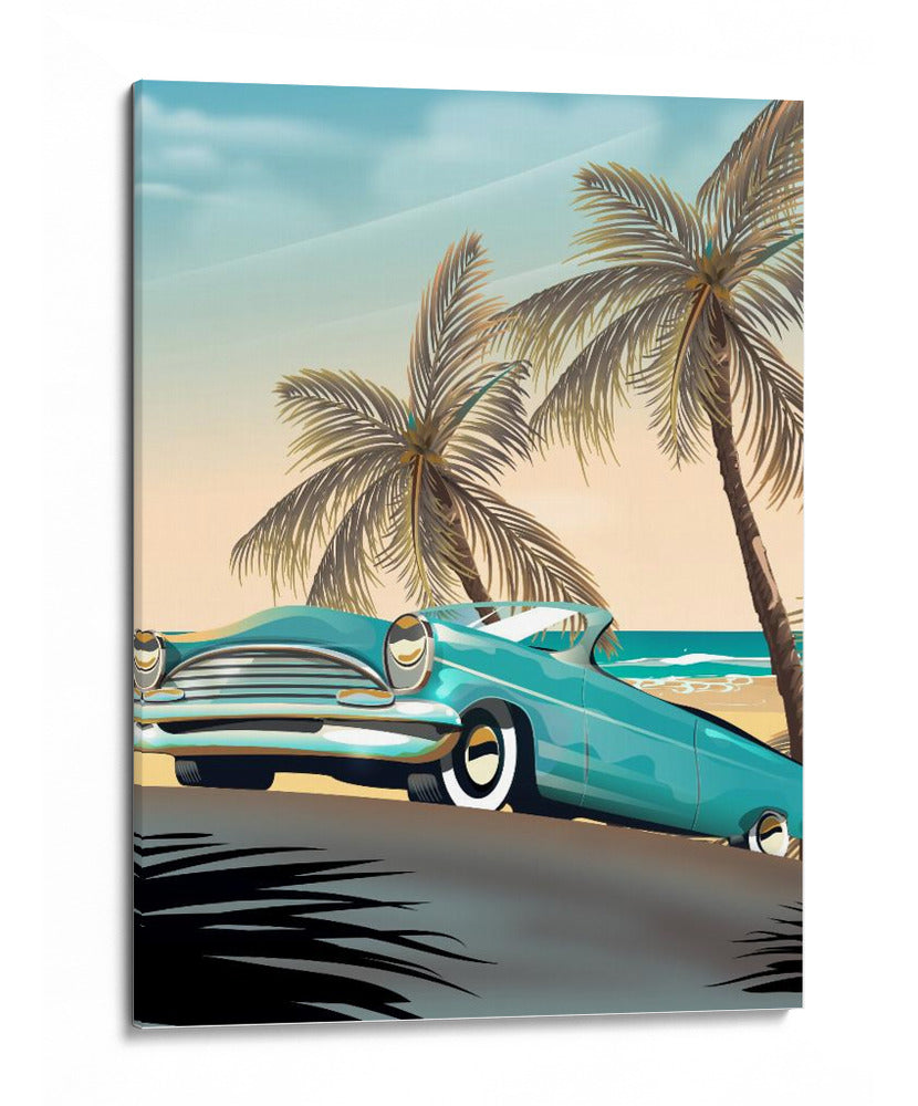 Vacaciones en la playa vintage - Nicholas | Cuadro decorativo de Canvas Lab