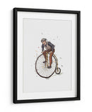 Un hombre montando una bicicleta clásica Penny Farthing - Borgenhag Holmqvist | Cuadro decorativo de Canvas Lab
