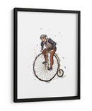 Un hombre montando una bicicleta clásica Penny Farthing - Borgenhag Holmqvist | Cuadro decorativo de Canvas Lab