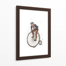 Un hombre montando una bicicleta clásica Penny Farthing - Borgenhag Holmqvist | Cuadro decorativo de Canvas Lab