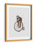 Un hombre montando una bicicleta clásica Penny Farthing - Borgenhag Holmqvist | Cuadro decorativo de Canvas Lab