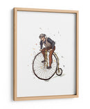 Un hombre montando una bicicleta clásica Penny Farthing - Borgenhag Holmqvist | Cuadro decorativo de Canvas Lab