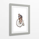 Un hombre montando una bicicleta clásica Penny Farthing - Borgenhag Holmqvist | Cuadro decorativo de Canvas Lab