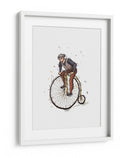 Un hombre montando una bicicleta clásica Penny Farthing - Borgenhag Holmqvist | Cuadro decorativo de Canvas Lab