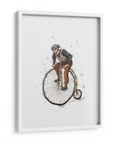 Un hombre montando una bicicleta clásica Penny Farthing - Borgenhag Holmqvist | Cuadro decorativo de Canvas Lab