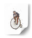 Un hombre montando una bicicleta clásica Penny Farthing - Borgenhag Holmqvist | Cuadro decorativo de Canvas Lab