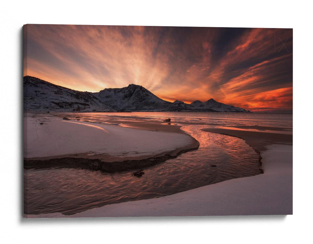 Vibrante puesta de sol invernal - Jaroslav Zakravsky | Cuadro decorativo de Canvas Lab
