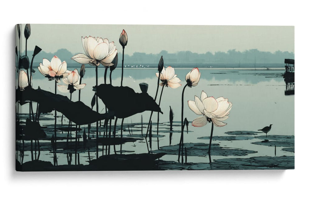 Floreciendo en el lago - DIEGO D L | Cuadro decorativo de Canvas Lab