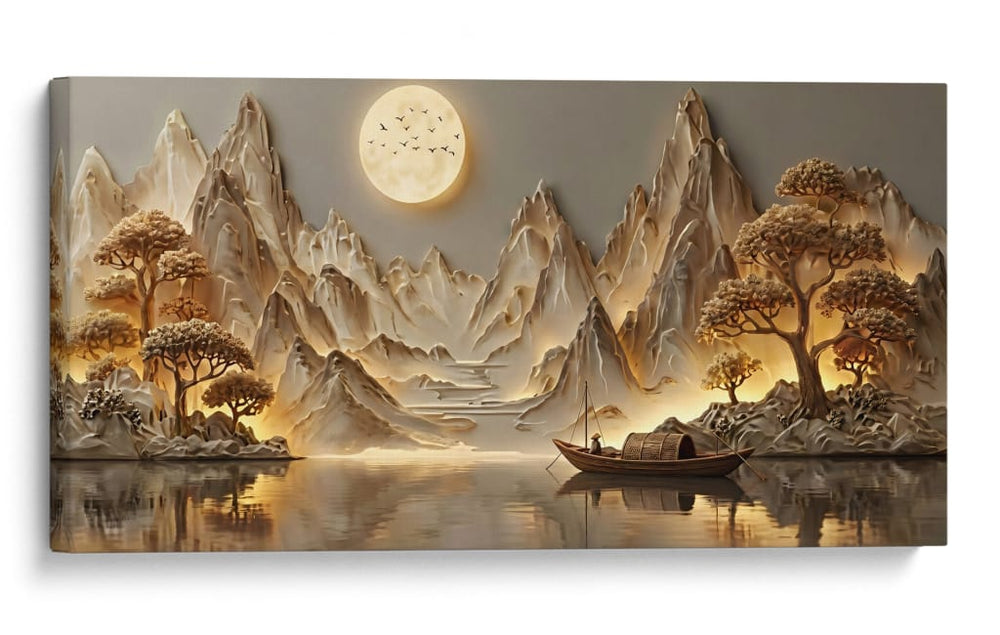 Cauce Dorado - Caperh | Cuadro decorativo de Canvas Lab