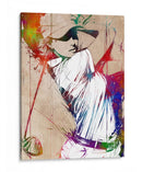 Acción dinámica vibrante de golf - Justyna Jaszke | Cuadro decorativo de Canvas Lab