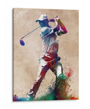 Acción vibrante de un golfista - Justyna Jaszke | Cuadro decorativo de Canvas Lab