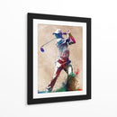 Acción vibrante de un golfista - Justyna Jaszke | Cuadro decorativo de Canvas Lab
