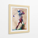 Acción vibrante de un golfista - Justyna Jaszke | Cuadro decorativo de Canvas Lab