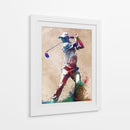 Acción vibrante de un golfista - Justyna Jaszke | Cuadro decorativo de Canvas Lab