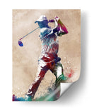 Acción vibrante de un golfista - Justyna Jaszke | Cuadro decorativo de Canvas Lab