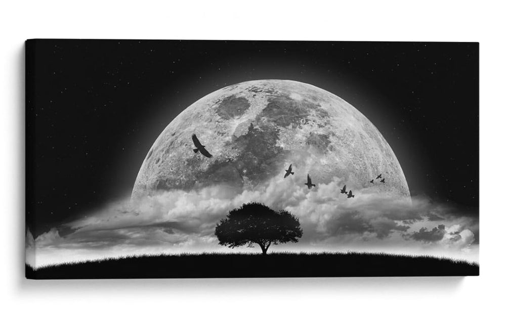 Árbol solitario bajo la luna - NASSER OSMAN | Cuadro decorativo de Canvas Lab