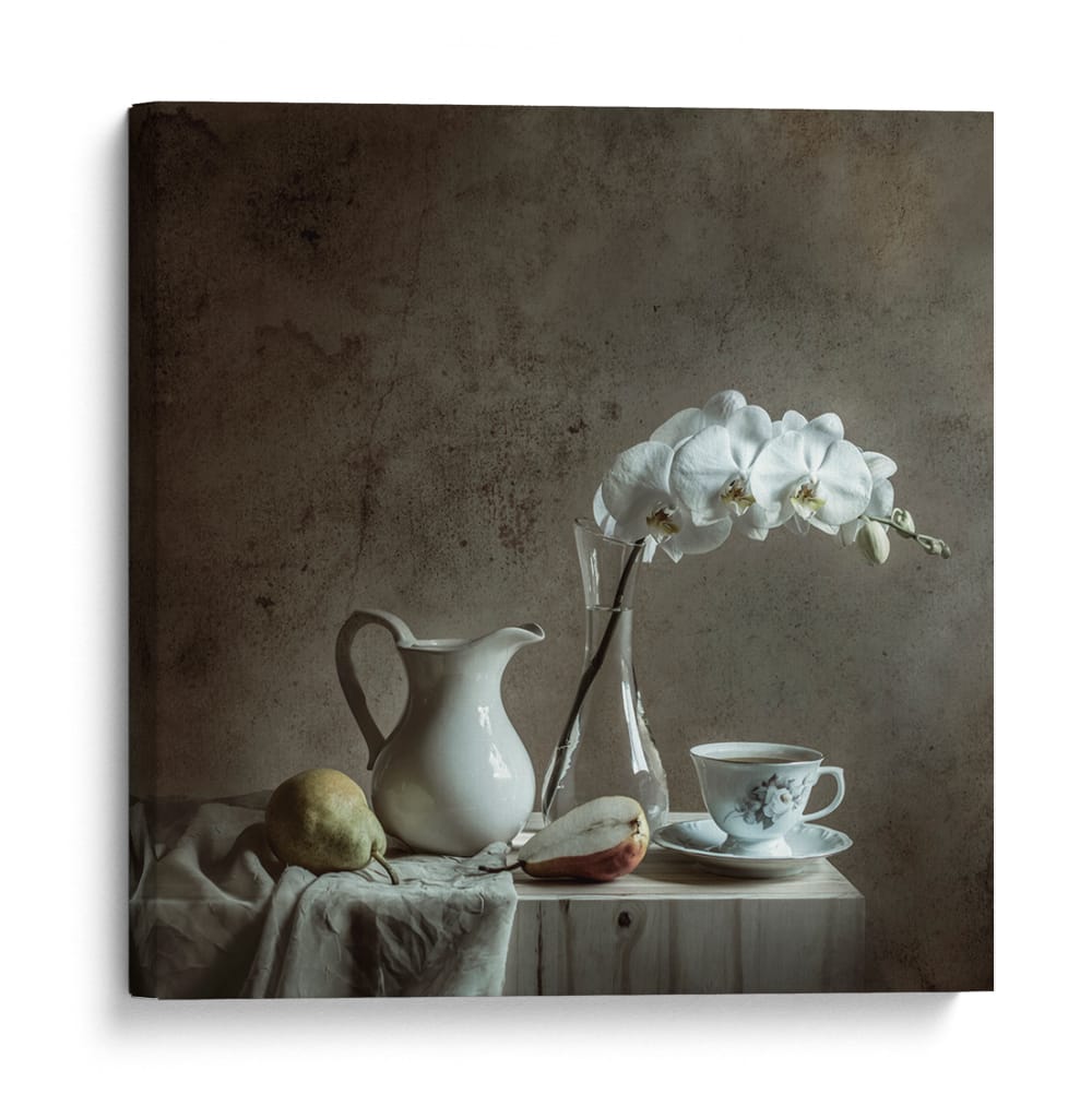 Bodegón elegante de orquídeas - Margareth Perfoncio | Cuadro decorativo de Canvas Lab