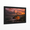 Atardecer tormentoso en el faro - Denis | Cuadro decorativo de Canvas Lab