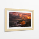 Atardecer tormentoso en el faro - Denis | Cuadro decorativo de Canvas Lab