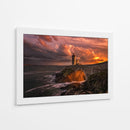 Atardecer tormentoso en el faro - Denis | Cuadro decorativo de Canvas Lab