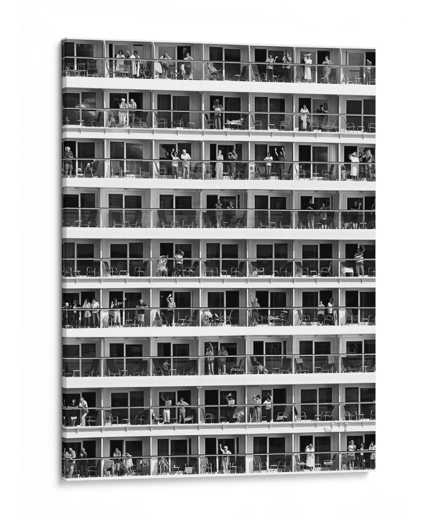 Balcones de barcos multitud saludando - Franz Baumann | Cuadro decorativo de Canvas Lab