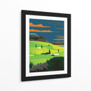 Campo de golf al atardecer - Nicholas | Cuadro decorativo de Canvas Lab