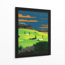 Campo de golf al atardecer - Nicholas | Cuadro decorativo de Canvas Lab