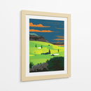 Campo de golf al atardecer - Nicholas | Cuadro decorativo de Canvas Lab