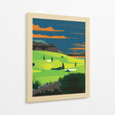 Campo de golf al atardecer - Nicholas | Cuadro decorativo de Canvas Lab